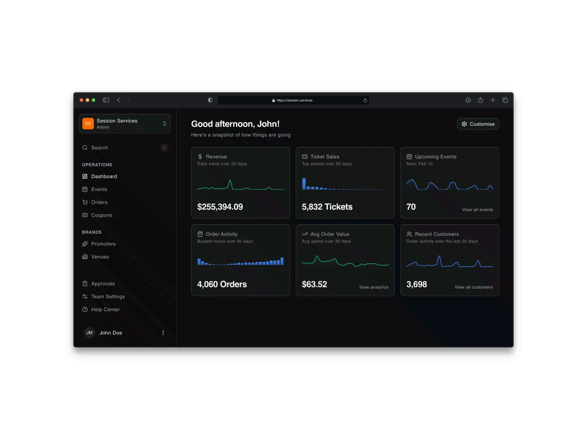 A picture of custom branded event websites