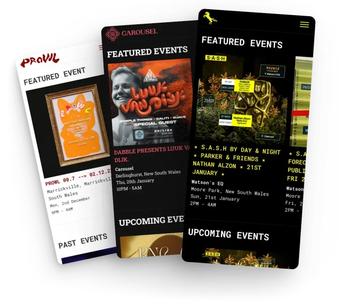 A picture of custom branded event websites